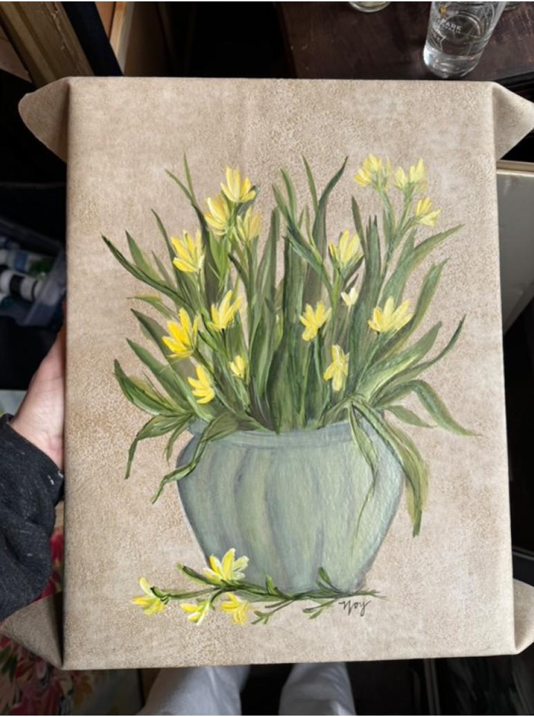 Yellow Floral Painting