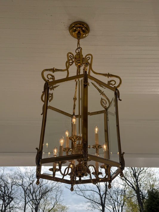 large brass lantern 48"t