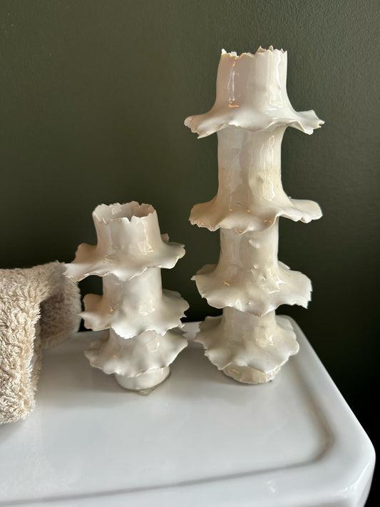 Nathalee Paolinelli 4 Tiered Vase-White Large