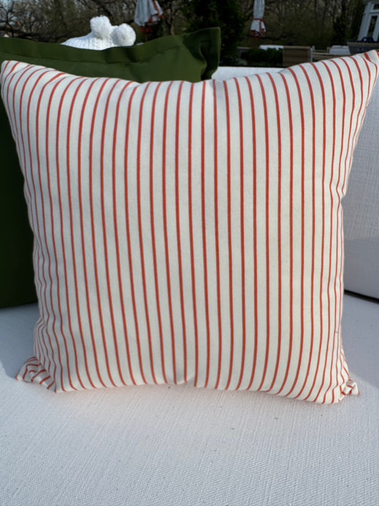 Outdoor Pillow Orange Stripe