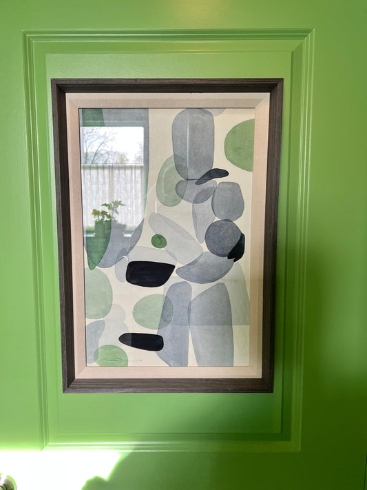 On the door in hall/Modernist School(20th Century) Untitled/Watercolor on paper/ Framed 25" x 17 1/2" Signed Pearson lower left