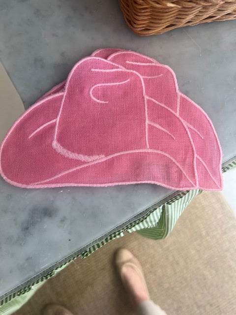 S/4 Pink Cowboy Hat Cocktail Naplins