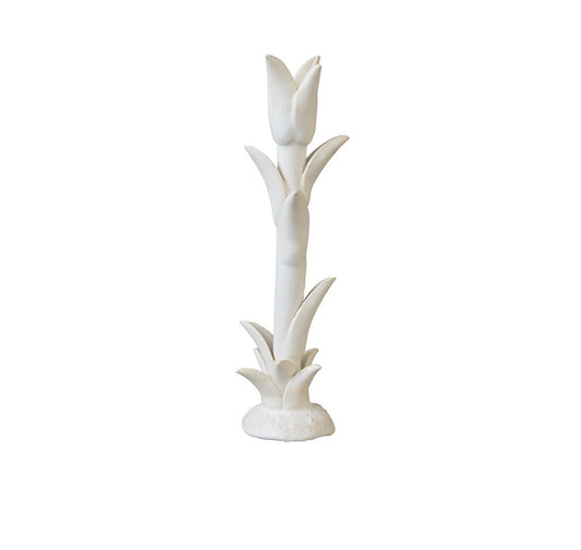 White Tulip Candlestick Sm.