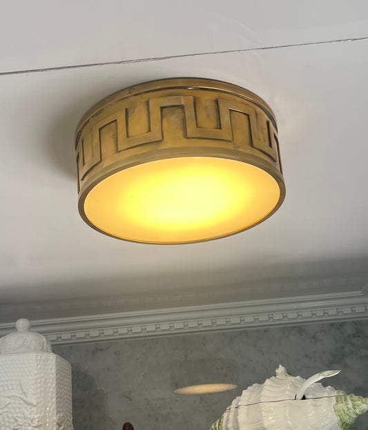 Greek Key Flushmount