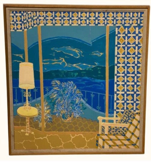 Acapulco Bay, Caleta Molly Schiff 1970, oil on linen, 32 × 29 ½