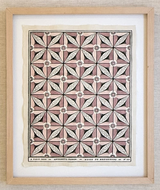 Pink domino paper print