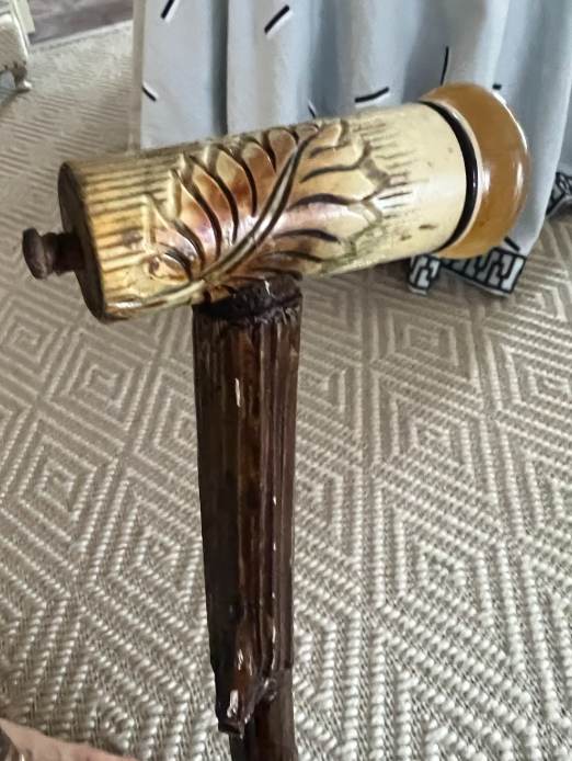 carved bone stick