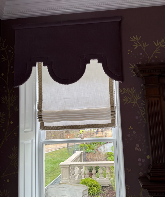 Roman Shade and Cornice