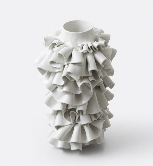 Alabaster Ribbon Vase