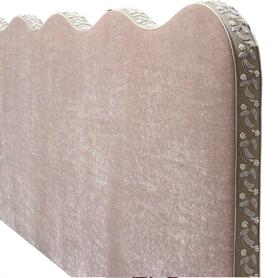 Scalloped Velvet Headboard
