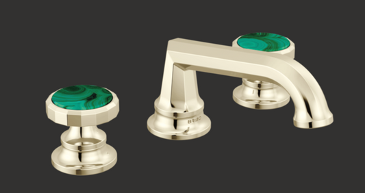 POLISHED NICKEL & MALACHITE FAUCET