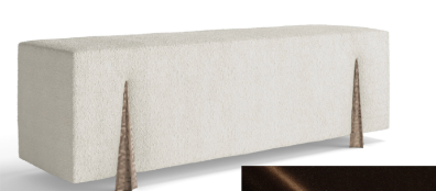 PIKE VELVET & BRONZE BENCH
