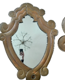 QUILTED ANTIQUE COPPER MIRROR