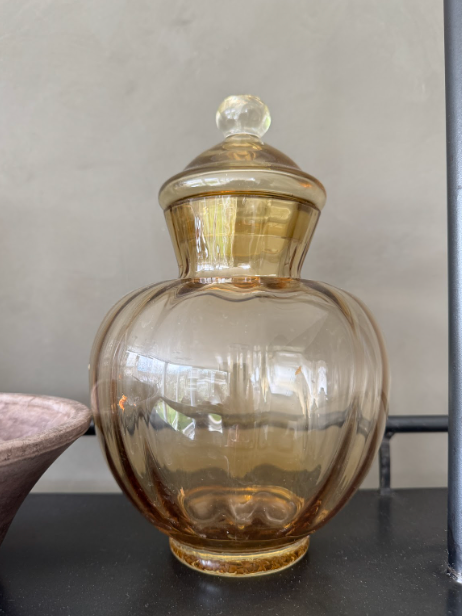 Amber Urn with Lid