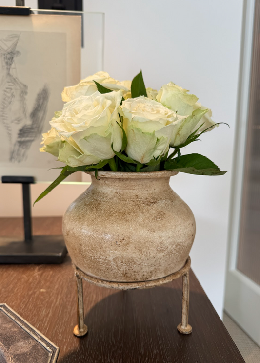 Cream Clay Pot