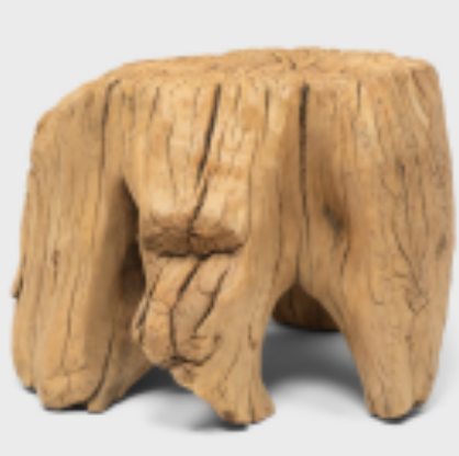 Antique Northern Elmwood Split Leg Root Table