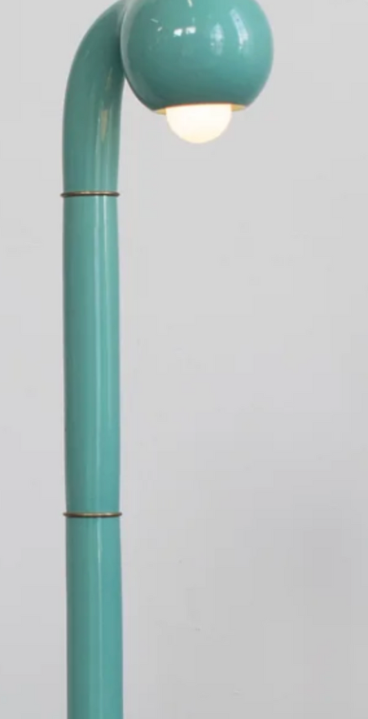 GLOBE TABLE LAMP - GLOSS AQUAMARINE 54”