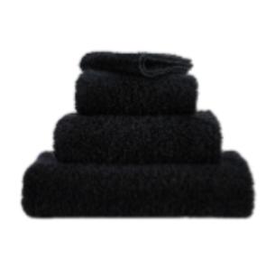Super Pile Hand Towels with Monogram-Black 990