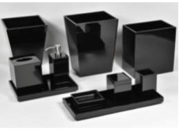 Lacquer Q Tip Box-Black