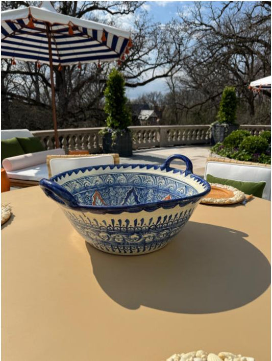 Antique Terracotta French Bowl with Handles