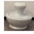 "Small marble mortar & pestle   "