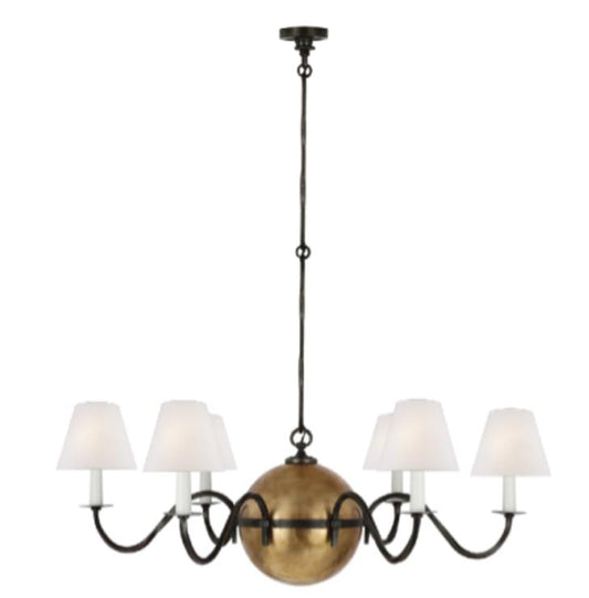 Brass and Iorn Chandelier