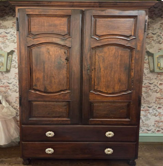 Custom Armoire with 19th -century French Armoire Doors