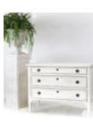 White Three Drawer Dresser