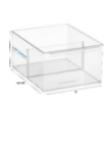 Large Cabinet Depth Pantry Bin w/ Divider Clear