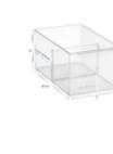 Medium Cabinet Depth Pantry bin w/ Divider Clear