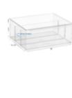 XL Cabinet Depth Pantry Bin w/ Divider Clear