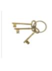 Vintage Brass Key Ring Set