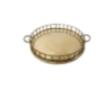 Vintage Brass Bamboo Gallery Tray