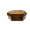 Antique English Octagonal Box with Lacquered Interior