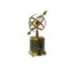Vintage Brass Armillary on Green Marble Base