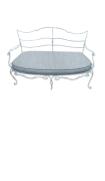 Outdoor Benches (Cushion Fabric Vendor – Thibaut)