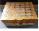Vintage Inalian Florentine Wood Box, Blue & Gold