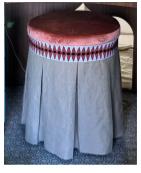 VANITY STOOL WITH SLIPCOVER